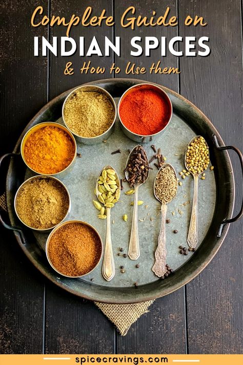 Indian Spices List, Spices List, Essential Spices, List Of Spices, Spice Blends Recipes, Homemade Spice Blends, Masala Spice, Curry Spices, Dried Mangoes