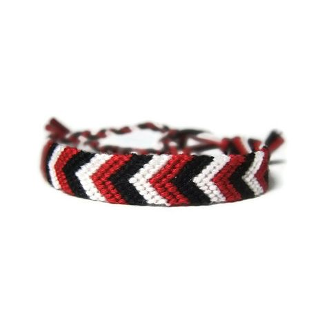 Red Black and White Chevron Arrow Friendship Bracelet (Made to Order) ($6.60) ❤ liked on Polyvore featuring jewelry, bracelets, accessories, red, black and white jewelry, clear jewelry, chevron bangles, braided friendship bracelet and black white jewelry Arrow Friendship Bracelet, Black Friendship Bracelet, Bracelet Chevron, Chevron Friendship Bracelet, Chevron Jewelry, Chevron Friendship Bracelets, Bracelets Red, Braided Friendship Bracelets, Diy Friendship Bracelets Tutorial