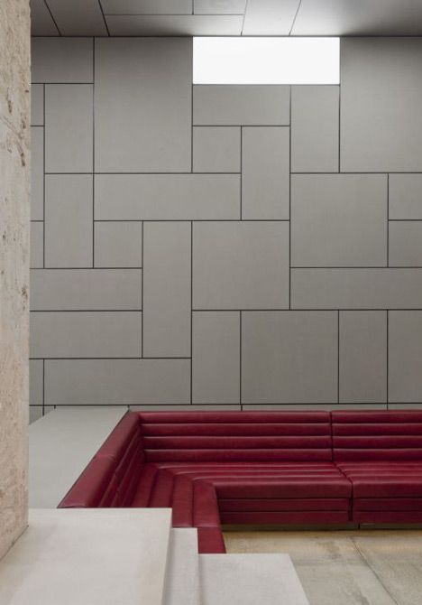 The Edison by Adjaye Associates Tv Fal, Wall Panel Design, Wall Panelling, Tiles Design, Interior Wall Design, Pattern Wall, Wall Cladding, House Decoration, Banquette