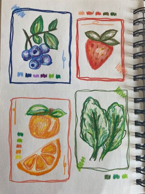 Drawing Ideas Creative Sketchbooks Colorful, Crayon Sketches Ideas, Colored Pencil Art Inspiration, Simple Coloured Drawings, Aesthetic Colorful Drawings, Sketch Book Colorful, Color Pencil Doodle Art, Colored Pencil Sketchbook Ideas, Crayon Aesthetic Drawing