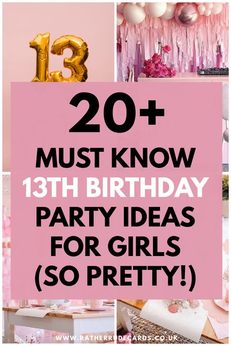 DIY creative girls 13th birthday party themes decor ideas and activities 10thbirthday Party Ideas, 10tg Birthday Ideas, Tenth Birthday Theme, Girls 10th Birthday Party Ideas Themes, Birthday Party Idea For Girls 11th, 10 Yo Birthday Party Ideas, 10 Bday Party Ideas Girl, Birthday Party Themes For 10 Yr Girl, Party Ideas For 10 Year Girl