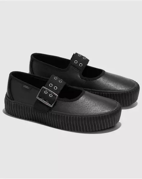 Shop Mary Jane Shoes | Vans Tuk Mary Janes, 25 Aesthetic, Creepers Shoes, Vans Outfit, Jane Clothing, Vans Logo, Shoes Vans, Swag Shoes, Jane Shoes