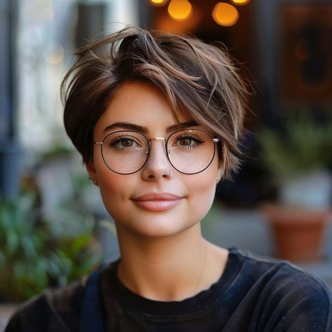 Flattering Pixie Haircuts for Round Faces: Stylish and Chic Face Framing Pixie Cut, Cute Pixie Haircuts For Round Faces, Pixie Cut Round Face Plus Size, Pixie Haircut Round Face, Dark Blonde Pixie, Pixie Cut Chubby Face, Pixie Round Face, Plus Size Pixie Haircut, Pixie Cut For Round Face Plus Size