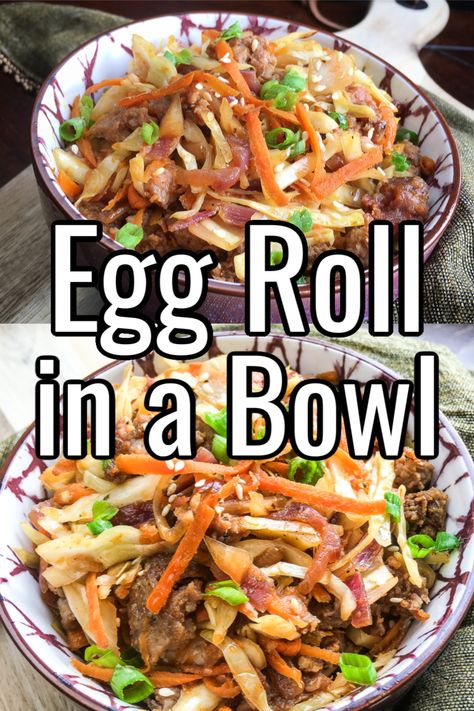 Crackslaw Recipe, Keto Egg Roll, Egg And Grapefruit Diet, Healthy Chinese Recipes, Egg Roll In A Bowl, Eggroll In A Bowl, Egg Diet Plan, Keto Diets, Takeout Food