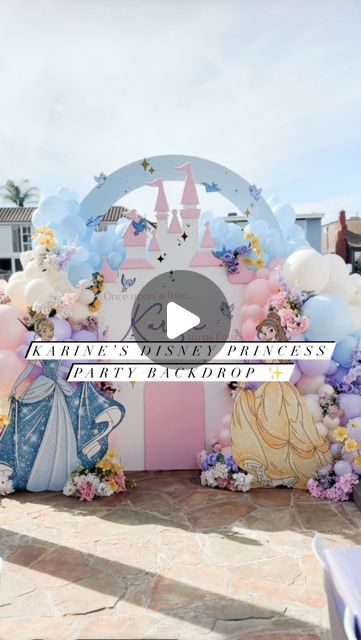 Disney Princess Backdrop, Princess Backdrops, Disney Princess Birthday, Birthday Backdrop, More To Come, Princess Birthday, Balloons, Disney Princess, Disney