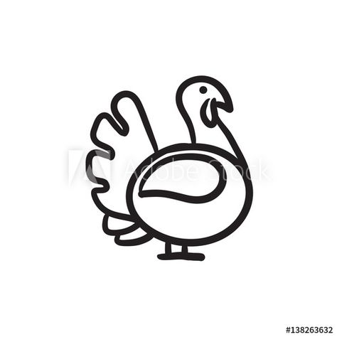 Turkey Doodle, Easy Turkey Drawing, Turkey Sketch, Turkey Tattoos, Turkey Drawing, Sketch Icon, Sketch Notes, Sketches Easy, Tattoos Ideas