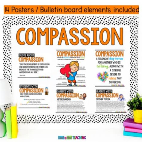 Compassion - Character Education & Social Emotional Learning | TPT Character Education Activities, Morning Announcements, Compassion Quotes, Childrens Library, Letter To Parents, Character Education, Digital Learning, Online Teaching, Self Compassion