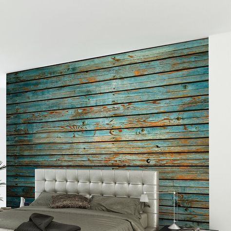 Vinyl Wood, Timber Walls, Diy Headboard, Brick Wallpaper, Wood Wallpaper, Cafe Interior, Bedroom Wall, Wall Mural, Rustic Wood