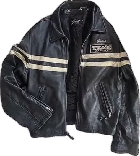 Y2k Leather Jacket, Shuffles Cutouts, Jacket Accessories, Racing Jacket, Outfit Maker, Mode Vintage, Short Jacket, Dream Clothes, Vintage Jacket