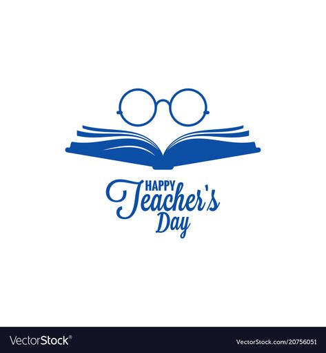 Teachers day logo glasses and book icon on white Vector Image Teacher Logo Design, Teacher Logo, Teachers Day Poster, Book Icon, Day Logo, Easter Arts And Crafts, Happy Onam, Glasses Logo, Book Logo