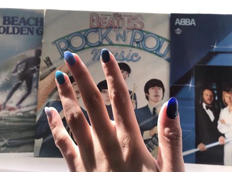 Abba Nails, Blue Nails, Abba, The Beatles, Vinyl, Nails, Blue