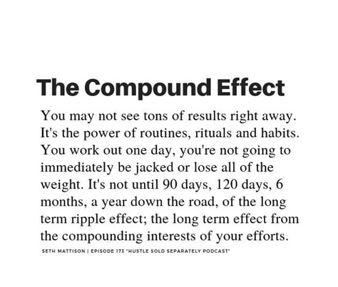 The Compound Effect Compounding Effect Quotes, The Compound Effect Quotes, Compound Effect Quotes, The Compound Effect Book, The Compound Effect, Compound Effect, Habits Of Mind, Personality Tests, How To Focus Better