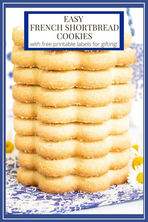 French Shortbread Cookies (Sablés Bretons) French Scones Recipe, The Cafe Sucre Farine Recipes, French Shortbread Cookies, No Spread Shortbread Cookies, Sable Breton Recipe, French Cookies Recipes, Japanese Cookies Recipe, French Cookies Traditional, French Sable Cookies Recipe