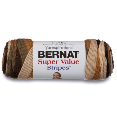 Bernat Super Value Stripes Yarn, Multicolor Bernat Super Value Yarn, Crochet Garments, Bernat Yarn, Anchor Embroidery, Crochet Abbreviations, Knitting Gauge, Variegated Yarn, Yarn Shop, Worsted Weight