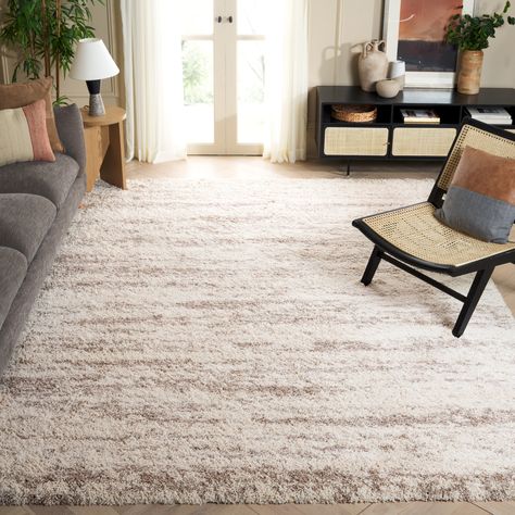 Brown Shag Rug, Thick Rug, Beige Living Rooms, Taupe Rug, Dream House Ideas, Shag Area Rug, Carpet Cleaner, Room Carpet, Types Of Rugs