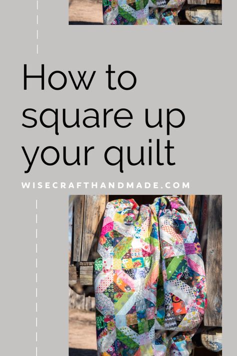 How To Square A Quilt, Nancy Zieman Quilts, How To Square Up A Quilt, How To Square Up A Quilt Top, Modern Quilt Patterns Easy, Millefiori Quilt Pattern, Quilting Hacks, Quilt Corners, Quilt Techniques