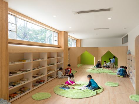 Gallery of Lion International Kindergarten / VMDPE - 15 Kindergarten Design Ideas, Library Kindergarten, Modern Kids Room Design, Kindergarten Library, Old Fashioned House, Kindergarten Interior, Cooking In The Classroom, Lions International, Kindergarten Projects