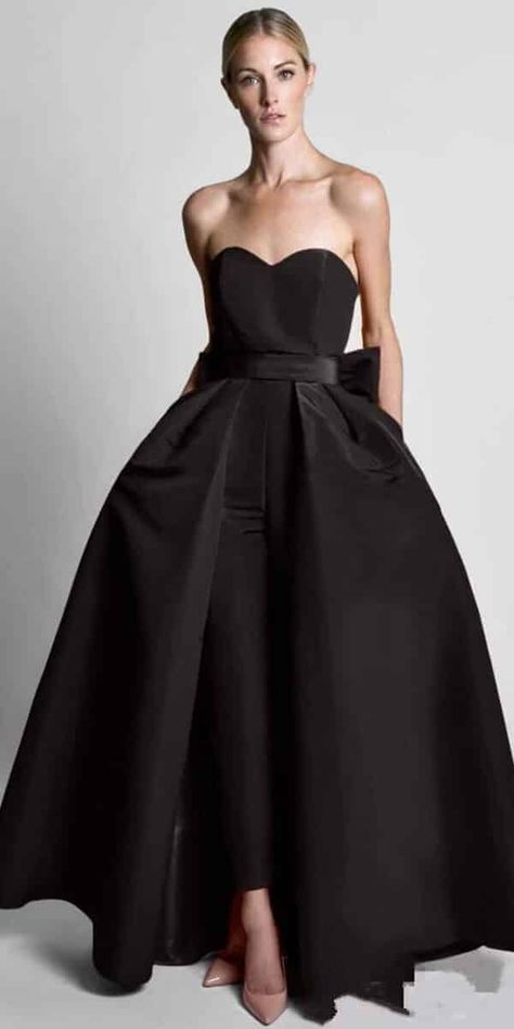 Pants Suit Prom, Dresses With Detachable Skirt, Jumpsuit Evening, Formal Pant Suits, Suit Prom, Evening Wear Dresses, Detachable Skirt, Stylish Jumpsuit, Jumpsuit Chic