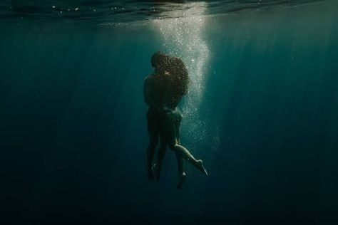 Couple Underwater, Underwater Kiss, Shape Of Water, Couple Poses Drawing, Rainy Street, Dark Hedges, The Shape Of Water, Poses Drawing, Village Girl