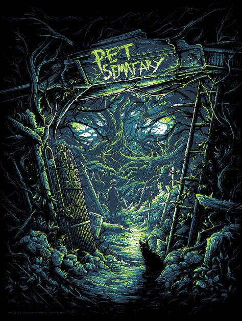 Killer New 'Pet Sematary' Poster Reveals Hidden Image With an Included UV Torch! - Bloody Disgusting Veselý Halloween, Dan Mumford, Horror Vintage, Pet Sematary, Horror Artwork, Horror Movie Icons, Horror Posters, Horror Movie Art, Horror Icons