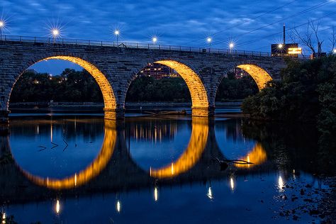 bridges and archways | Recent Photos The Commons Getty Collection Galleries World Map App ... Stone Arch Bridge Minneapolis, Bridge Lighting, Amazing Bridges, Arched Bridge, Stone Arch Bridge, Minnesota Photography, Beautiful Bridges, Downtown Minneapolis, Walking Path