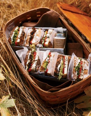 Summer Picnic Recipes - Lots of good recipes for picnics and summer eats at this link.  Picture here is Smoky BLT Summer Picnic Recipes, Summer Picnic Food, Picnic Recipes, Sandwich Bar, Gourmet Sandwiches, Brunch Buffet, Summer Eating, Perfect Picnic, Picnic Food