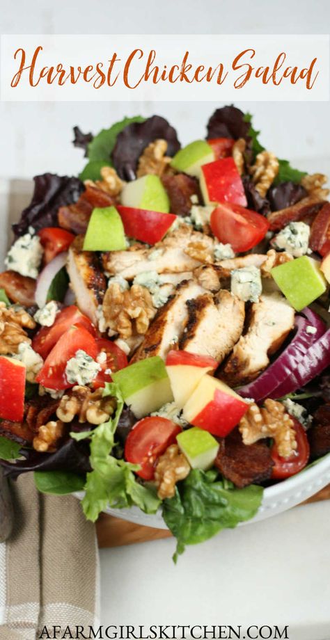 Harvest Chicken Salad Recipe, Apples Salad, Harvest Chicken Salad, Restaurant Salads, Harvest Chicken, Vegetable Casseroles, Apple Walnut Salad, Easy Chicken Marinade, Chicken Salad With Apples