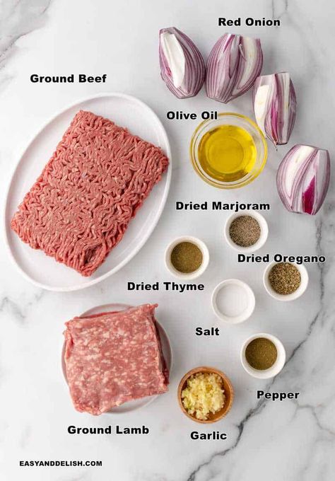 Gyro Plate Recipe, Home Made Gyros, Ground Beef Pork Recipes, Greek Gyros Beef, Ground Beef Gyros, Gyro Meat Seasoning, How To Make Gyros At Home, Lamb Gyro Recipe Meat, Gyro Meat Recipe Beef