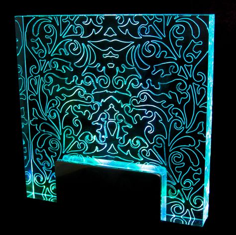 Jona Hoad: Making Light Of Design Bath Screen, Laser Cut Screens, Acrylic Lamp, Dremel Projects, Colored Led Lights, Glass Engraving, Experience Center, Year 9, Glass Installation