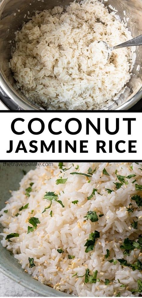 Coconut Jasmine Rice, Jasmine Rice Recipes, Coconut Rice Recipe, Rice Cooker Recipes, Sweet Rice, Rice Side Dishes, Asian Inspired Dishes, Coconut Rice, How To Cook Rice