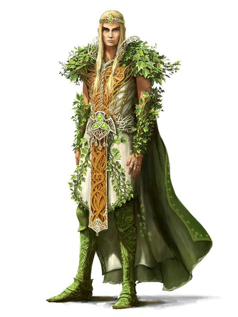 Elder Druid - Pathfinder PFRPG DND D&D d20 fantasy Druid Outfit, Dnd Outfits, Cosplay Elf, Npc Art, Elf Kostüm, Elf Outfit, Male Elf, Elf King, Elf Cosplay