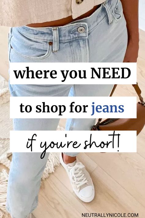 Are you a petite woman that's always had trouble finding the perfect pair of jeans? Well, look no further! I have uncovered the best place to shop for jeans for short and petite women, so you can have the confidence to show off your style. With a variety of styles, fits and sizes available, you are sure to find the perfect pair of jeans that fit your body shape and size. Plus, I’ve also included valuable fashion tips to help you choose the best jeans for you! Jeans For Short Women Over 40, Bootcut Jeans Short Women, Clothes For Short Women Over 50, Perfect Jeans For Short Women, Best Jeans Women, Where To Buy Petite Jeans, Best Denim Jeans For Women, Best Jeans For Plus Size Petite, Best Style Jeans For Short Women