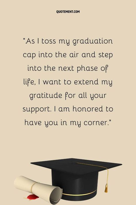 Check out this collection of graduation thank you messages and learn how to express your gratitude in style. Say 'thank you' in the most awesome way! Graduation Gratitude Message, Graduation Thank You Speech To Family, Graduation Thank You Cards Sayings, Best Friend Application, Thank You Card Sayings, Thank You Quotes Gratitude, Friend Application, Learn Quotes, Live And Learn Quotes