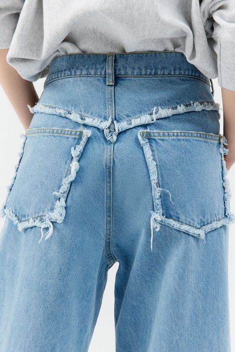 ESTHE Distressed Wide-Leg Jean | Urban Outfitters Hong Kong - Clothing, Music, Home & Accessories Indian Photoshoot, Funky Fashion, Newest Trends, Indian Wear, Diy Fashion, Wide Leg Jeans, Denim Pants, Mens Tees, Denim Women