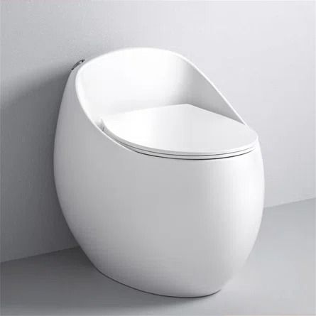 WATERMONY 1.45 GPF Elongated One-Piece Toilet (Seat Included) | Wayfair Toilet Installation, Learning Techniques, Bidet Toilet, Seal Design, One Piece Toilets, Home Improvement Store, Water Jet, Modern Ceramics, Toilets