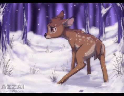 b a m b i by azzai.deviantart.com on @DeviantArt Bambi Fanart, Bambi Disney, Childhood Movies, Disney Animals, Old Cartoons, Fantastic Art, Disney And Dreamworks, Character Creation, Disney Pictures