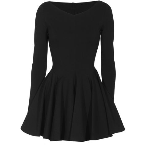 Plein Sud Robe Courte À Quille Noir Flared cut stretch dress ($455) ❤ liked on Polyvore featuring dresses, vestidos, short dresses, vestiti, long sleeve dress, pleated dress, long sleeve flare dress, circle skirt and pleated skater skirt Black Cocktail Dress Classy, Black Long Sleeve Cocktail Dress, Dress Long Sleeve Short, Short Flare Dress, Short Black Cocktail Dress, Black Flare Dress, Flared Skirt Dress, Cocktail Dress Classy, Long Sleeve Cocktail Dress