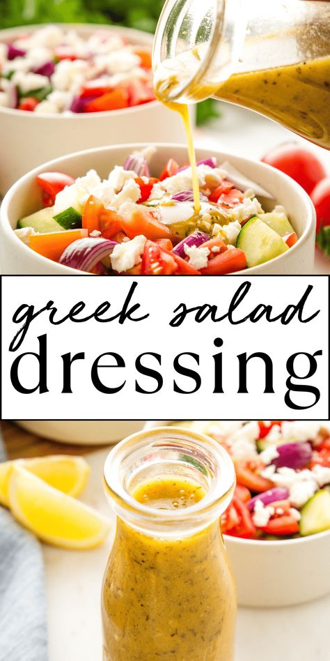 Home Made Greek Dressing Salad, Home Made Salad Dressing Vinaigrette, Greek Dressing Recipe Vinaigrette, Best Greek Salad Dressing, Meats Recipe, Greek Vinaigrette Dressing, Greek Dressing Recipe, Greek Salad Dressing Recipe, Greek Salad Ingredients