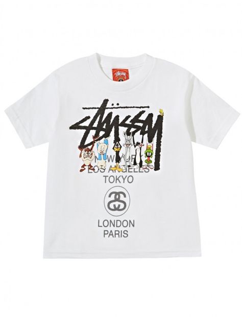 Stussy Kids x Looney Toons Shirt Logo Design, Toddler Tees, Suits Coats, Pant Shirt, Looney Tunes, Jean Shirts, Kids Tshirts, 404 Not Found, Logo Design