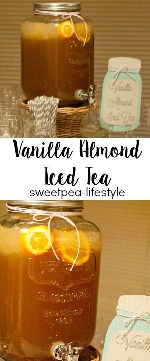 Delicious southern sweet tea, with the added flavors of vanilla and almond extract. This is my go to drink when serving a crowd! Super refreshing, made in advance, and always perfect for that special gathering! Tea Sangria, Brine Turkey, Tea Punch, Liqueur Recipes, Tea Syrup, Uncle Si, Moonshine Recipe, Vodka Punch, Tea Biscuit