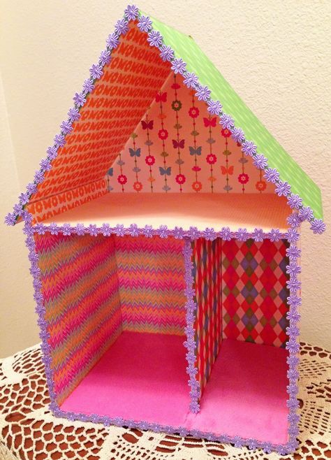 Dollhouse Decorating!: A Quick, Easy, Fun, Cheap Foam-board Dollhouse! Foam Board Projects, Foam Board Crafts, Cardboard Dollhouse, Dollhouse Decorating, Diy Barbie House, Paper Dolls Clothing, Paper Doll House, Dolls Houses, Barbie Diy