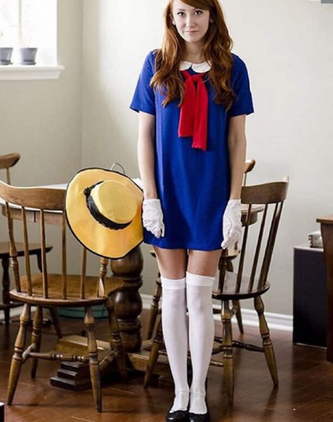 Madeline Costume, Clever Costumes, New Halloween Costumes, Hallowen Costume, Last Minute Costumes, College Halloween, Diy Halloween Costume, Last Minute Halloween Costumes, Plus Size Halloween