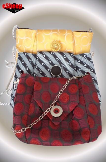 MyTie Makeover Mini Bag by eSheep Designs Neck Tie Projects, Diy Necktie Projects, Necktie Purse, Sew A Bag, Mens Ties Crafts, Necktie Quilt, Necktie Crafts, Tie Ideas, Old Ties