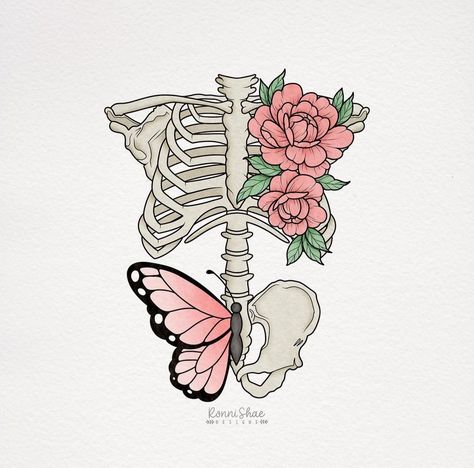 ronnishaedesigns Skeleton Butterfly Drawing, Butterfly Skeleton, Nursing Wallpaper, Skeleton Butterfly, A Level Textiles, Etsy Stickers, Butterfly Drawing, Floral Butterfly, Sticker Shop