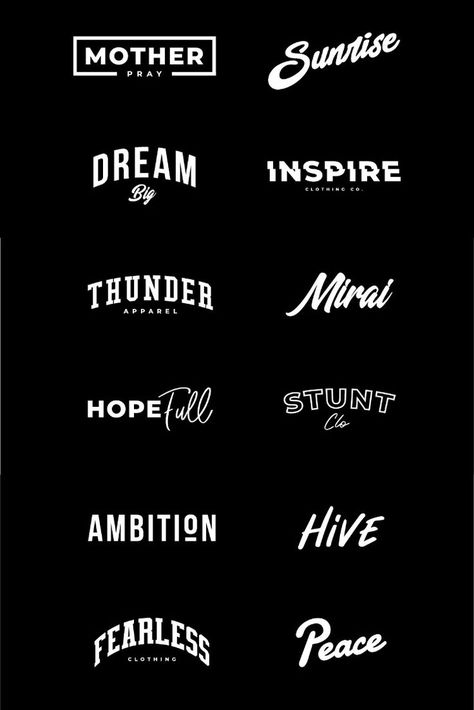 I will design an exclusive urban logo for your streetwear brand Fonts For Streetwear Brands, Font T Shirt Design, Logo Design Ideas Clothing Brand, Streetwear Fashion Logo Ideas, Tee Shirt Logo Design, Fonts For Tshirt Design, Typeface Logo Design Branding, Best Fonts For T Shirts, Tshirt Brand Logo Ideas