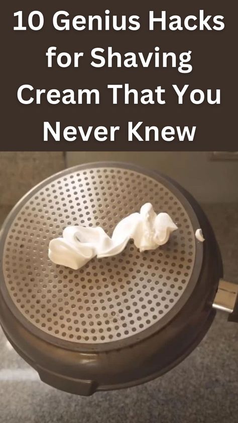 Beyond its typical use for grooming, shaving cream can work wonders when it comes to cleaning various surfaces and tackling common household challenges.  Let’s explore how this versatile product can simplify your cleaning routine and leave your home looking sparkling clean.  Clean and polish the bottom of those pans Shaving cream can be used to clean the bottom of frying pans effectively. Apply a small amount of white, non-gel shaving cream to the stained or burnt areas, spread it evenly Shaving Cream For Cleaning, Shaving Cream Hacks, Cleaning With Shaving Cream, Shaving Cream Cleaning Hacks, How To Clean Suede, Frying Pans, Household Cleaning Tips, Sparkling Clean, Washing Hair