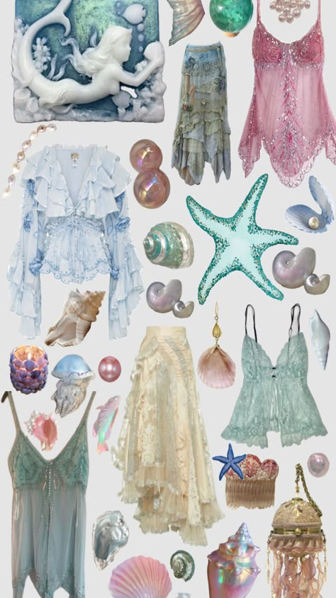 mermaiddd Mermaid Halloween, Pretty Halloween, Mermaid Aesthetic, Witchy Fashion, Outfit Collage, Puff Girl, Funky Outfits, Mermaid Costume, Tumblr Fashion