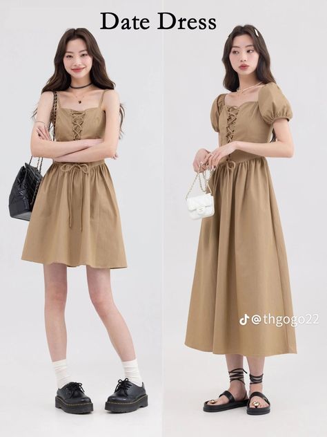 Brown Dress Korean Style, Modesty Outfits, Clothing Design Sketches, Classy Casual Outfits, Refashion Clothes, Dressy Outfits, Casual Style Outfits, Lookbook Outfits, Modest Outfits