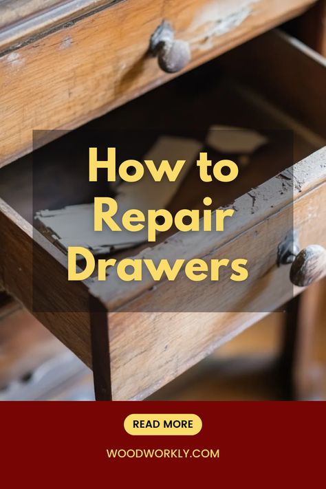 Having trouble with broken or stuck drawers? Learn simple techniques to repair and restore them to perfect condition. Click for step-by-step drawer repair tips! #DrawerRepair #DIYProjects #HomeImprovement #Woodworking #FurnitureRepair Fixing Dresser Drawers, Drawer Repair, Repair Wood Furniture, Furniture Repair, Wood Drawers, Wood Deck, Wood Glue, Furniture Projects, Dresser Drawers