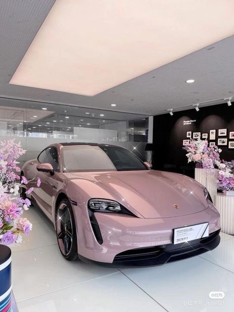 Carros Porsche, Porsche Taycan, Girly Car, Lux Cars, Luxury Lifestyle Dreams, Classy Cars, Pink Car, Super Luxury Cars, Fancy Cars